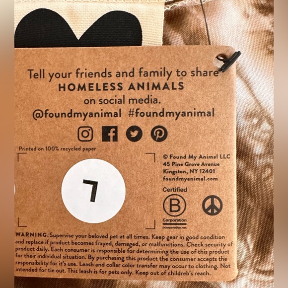 NWT Found My Animal Tie-Die Dog Bandana - Large - Chocolate, White and Sky Blue - Picture 8 of 9